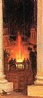 Fountain Canvas Paintings - Electric Fountain - World's Columbian Exposition
